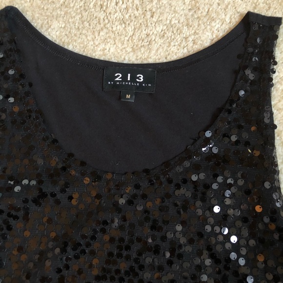 🖤Black sequin “party” top🖤 - Picture 5 of 6
